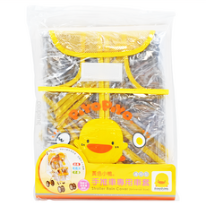 PiYOPiYO 黃色小鴨 嬰兒手推車雨罩, 通用型, 開啟式透氣窗, 防風/防雨/防塵, 透明色, 1個