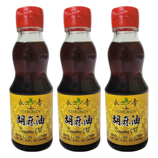 EVERGREEN 長青 胡麻油 台灣製造, 185ml, 3瓶