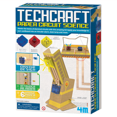 4M 技術工藝 卡紙電路科學 Set, 簡易夾式設計, 獨特紙藝項目, 入侵者警報, 1入