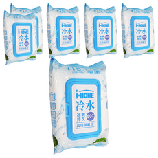 i HOME 冰爽持久冷水濕紙巾, 1入, 6包
