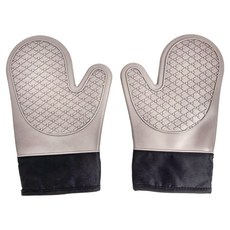 HOLA 和樂家居 伊登隔熱矽膠手套組 28 x 18cm 260g, 灰色, 1組