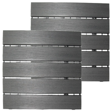 Cassido 卡司多 優森木DIY浴室止滑拼裝地板 防潮抗腐 單片, 30 x 30cm, 灰色, 2個