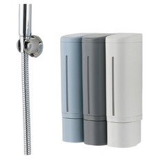 Richell 利其爾 磁吸式按壓給皂器, 1個, 灰