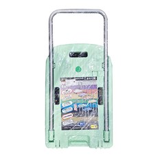 TRUSCO 彩色小型手推車 綠色 輕巧摺疊設計 搬運收納好幫手, 1個