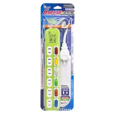 spirit 電精靈 6開6插轉向頭延長線 1.5尺, 4.5m, 綠色 + 白色, 1個