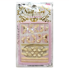 SHINE B 美甲貼 3個, 心, 1組