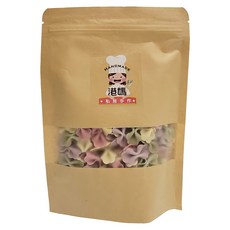 港媽私房手作 純天然蔬果手工蝴蝶麵 五彩繽紛, 150g, 1包