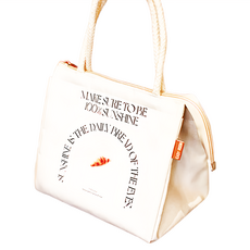 EASY ROOM 手提保溫便當袋 保冷袋 防水午餐盒/野餐/飯盒提袋, 1個, 牛角包