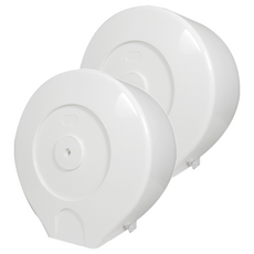 雙手萬能 大型捲筒式衛生紙架-純白 塑膠ABS材質 27公分x28公分x12.3公分 台灣製, 2個