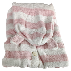 Mother garden 連帽毛絨兔子帶耳 聚酯纖維, 成人(140cm), 粉色