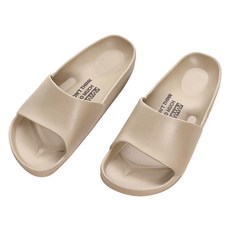 FUN PLUS 流線活力室外拖鞋, EVA材質Q軟舒適, 厚底包邊減壓抗震, 增深防滑紋, 沙色, 290mm