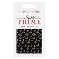 GLOSSYBLOSSOM 3D眩眼美甲貼 愛心款 閃亮裝飾 3入組, 1組