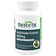 Bestvite 朝鮮薊萃取膠囊 600mg 素食膠囊, 90顆, 0.7g, 1罐