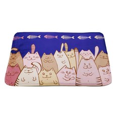 Cotton Field 棉花田傢飾 法蘭絨防滑踏墊 微笑貓, 40 x 60cm