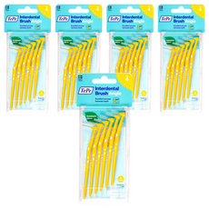 TePe 緹碧 L型長柄牙間刷，刷毛柔軟不刺激牙齦，有效去除牙縫牙菌斑，L型握柄方便清潔後牙, 0.7mm, 6支, 5盒