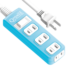 Tyson 太順電業 QPOWER 太超值 1切4座2P延長線插座 MIT 過載自動斷電, 1.82m, TS-214B, 1條