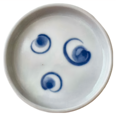 三丸紋珍味缽 - 日本製 寬8.2cm 高2cm 陶瓷, 1個