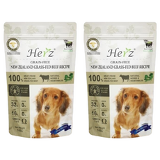 Herz 赫緻 乾飼料 輕巧包, 無穀紐西蘭草飼牛, 100g, 2包