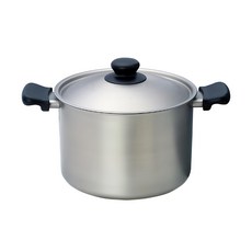 柳宗理 三層鋼雙耳高鍋 附蓋 深型6L #049560, 22cm, 049560, 1個