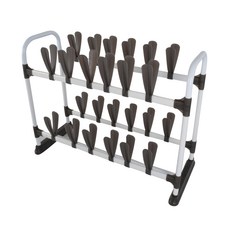 Lifecode 生活密碼 瑞克斯雙排雙層鞋架 可放24雙鞋, 1個, 銀色