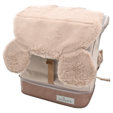 Miniware 微兒 毛毛動物兩用背包 獨特棕熊卡通造型 多層收納 保溫保冷, 37.8 x 12.9 x 35.8cm, 嘿吼棕熊