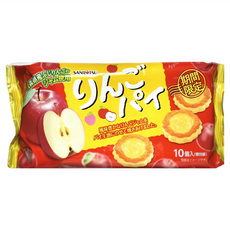SANRITSU 三立製菓 蘋果派 酥脆餅乾夾心 溫潤清爽 10個入, 75g, 1袋