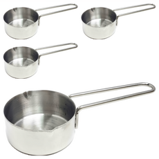 TRIARROW 三箭牌 不鏽鋼量杯 #430不鏽鋼材質, 24127-4, 60ml, 4個