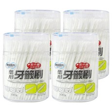 奈森克林 葉形牙籤刷 紫外線殺菌處理, 0.1cm, 300支, 4罐