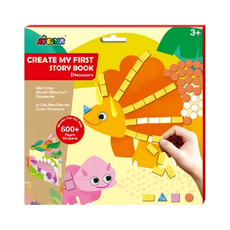 AVEnIR 馬賽克貼紙故事書 - 恐龍 600+個馬賽克貼紙, 1本