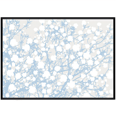 菠蘿選畫所 純潔 白櫻 BFEF3415B (40 x 30cm) 畫框 居家裝飾藝術畫作, 黑色