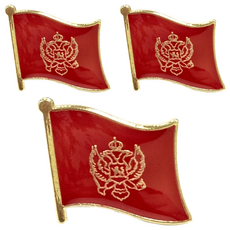 A-ONE 匯旺 別針 Set 3 鐵烤漆+波麗/電鍍青銅材質 15mm長*12mm寬*1mm厚, 彩色 黑山, 3件