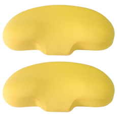 貓肚皮枕2.0 舒適睡眠抗壓記憶枕, 60 x 40 x 10cm, 香蕉黃, 2個