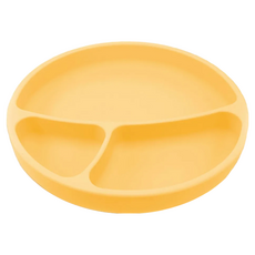 MiNiKOiOi 防滑矽膠餐盤, 維尼黃, 1入, 餐盤