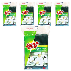 3M Scotch-Brite 百利 多功能菜瓜布 23 x 15cm 綠色, 5包, 5個