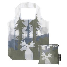 PLUTO DESIGN 駝鹿森林購物袋, 100% 寶特瓶回收材質, 1個, 駝鹿森林