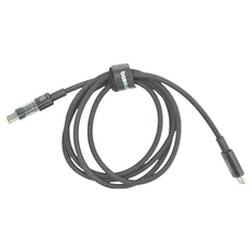 Baseus 倍思 透明CD系列 100W USB-A to Type-C快速充電線，6A大電流，適用華為/榮耀設備, 1m, 星曜黑, 1條