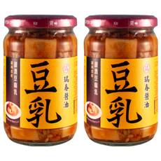 瑞春醬油 甜酒豆腐乳, 台灣名產，配稀飯、薑母鴨、羊肉爐都適合, 380g, 2罐