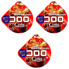 UHA 味覺糖 酷露露Q糖, 可樂風味, 日本知名品牌, 全新碳酸飲料系列, 40g, 3包
