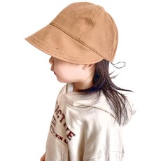 愛北鼻 兒童款 親子防曬遮陽帽, 速乾薄款, 柔軟舒適, 輕薄透氣, 焦糖色, 47 x 13 x 7cm, 1個