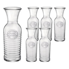 Bormioli Rocco Officina 水壺 Set 6個 玻璃材質 耐熱範圍0-70度, 透明, 1.183L