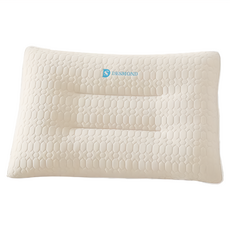 Ishur 伊舒爾 乳膠冰絲涼感水洗枕 表布材質 上層100%聚酯纖維 下層100%棉, 米色