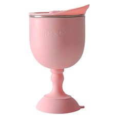 美國little.b 316雙層不鏽鋼3用學飲杯 甜美粉 寶寶學飲杯, 1個