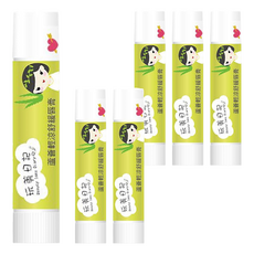 玩美日記 輕涼舒緩唇膏，台灣製造，滋養修護，防止乾裂，綿羊油滋潤, 蘆薈, 5g, 6支