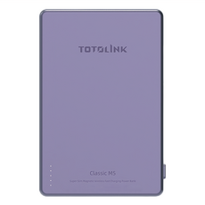 TOTOLINK 超薄磁吸無線快充行動電源 5000mAh USB-C, Classic M5, 果漾紫