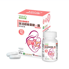 悠活原力 悠活葉酸 甘胺酸亞鐵植物膠囊, 60顆, 1罐