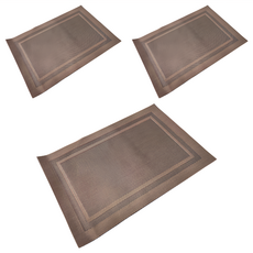 餐墊 A款 70%PVC+30%滌綸絲, 咖啡色, 45 x 30cm, 1組