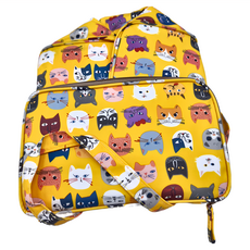 Kwang Min 英倫風保溫保冷防水便當袋 - 貓咪大集合, 中款(25 x 16 x 23cm), 1個