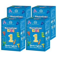 Bartolini字母數字造型寶寶義大利麵，8個月以上適用，加入雞蛋, 250g, 4盒