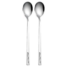瑞典廚房 加厚方柄304不鏽鋼湯匙/點心匙/甜點匙 21cm, 2支, 單件, 銀色