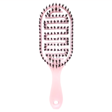 Brilliant Beauty 耀眼美人 豬鬃纖維弧度護髮梳, 粉色, 1支